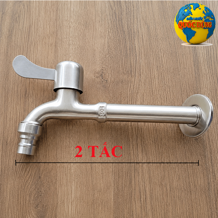 Hình ảnh tổng thể Vòi hồ inox 304 2 tấc - Loại dài 20cm Hình ảnh tổng thể Vòi hồ inox 304 2 tấc - Loại dài 20cm
