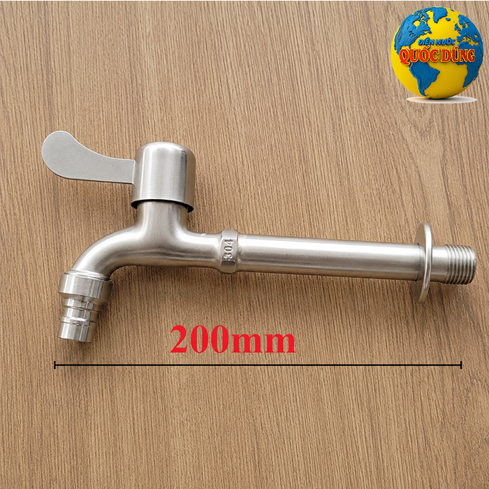 vòi hồ inox 304 dài 200mm vòi hồ inox 304 dài 200mm