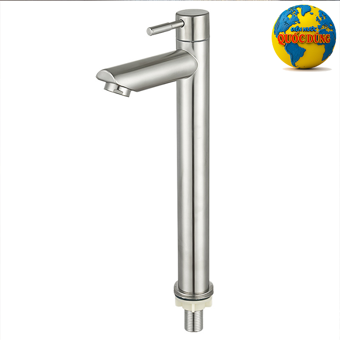 Vòi Lavabo Inox 304 cao 30cm nước lạnh