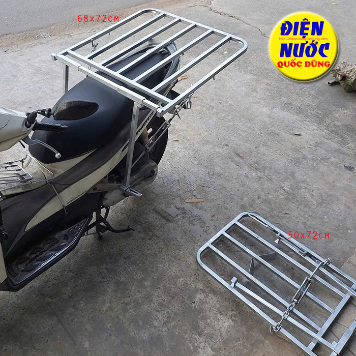 Baga giá kệ thồ hàng xe máy chở hàng cồng kềnh cỡ lớn 68x72cm