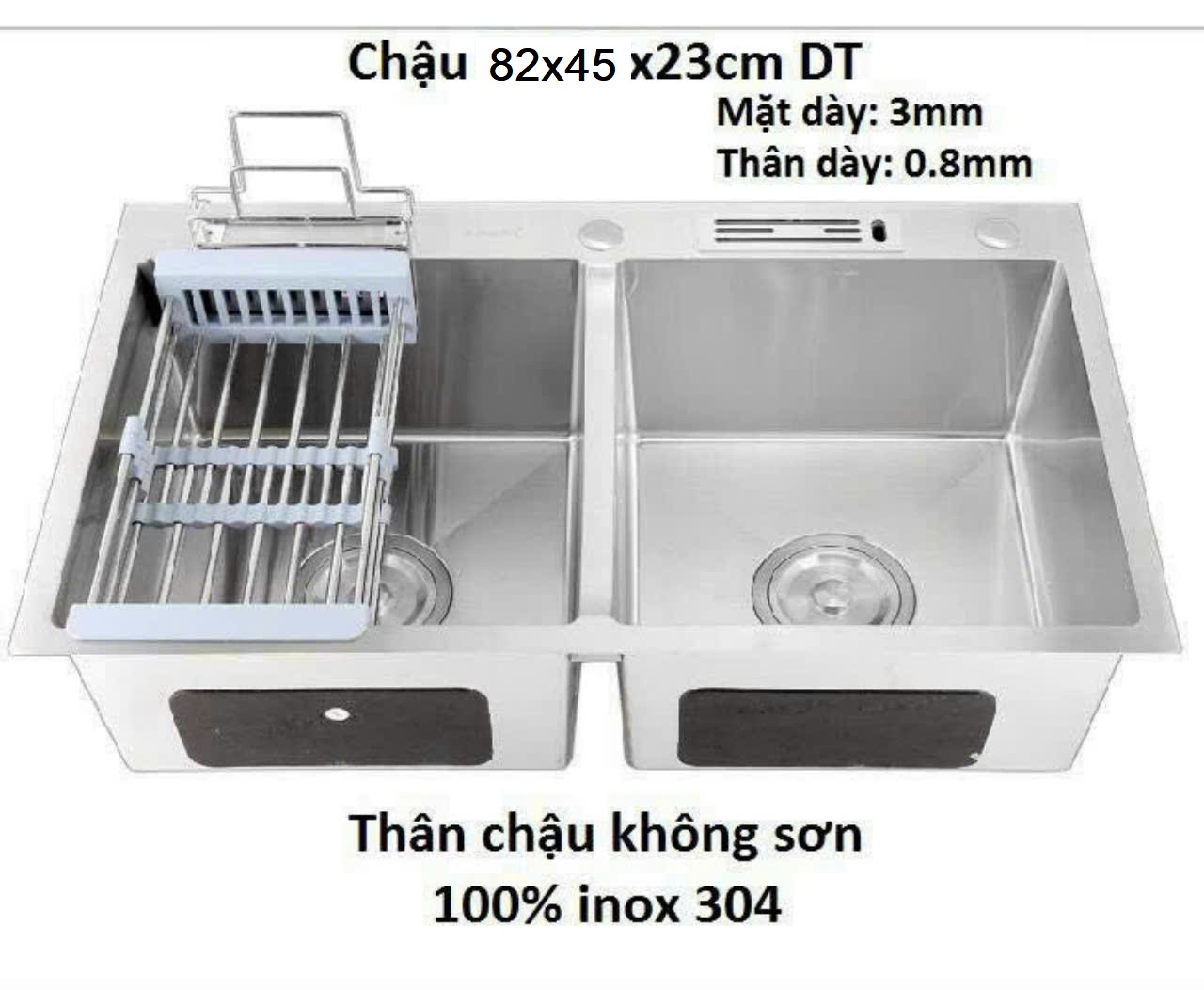 Chậu đôi 820x450x230mm