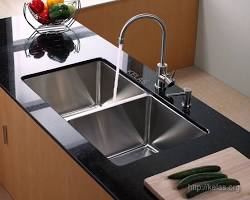 Chậu rửa 2 hố có bàn inox 304