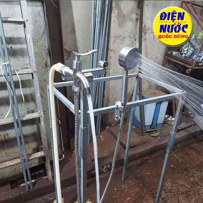 Bộ Sen Tắm Nước Lạnh Inox 304 xã 2 vòi