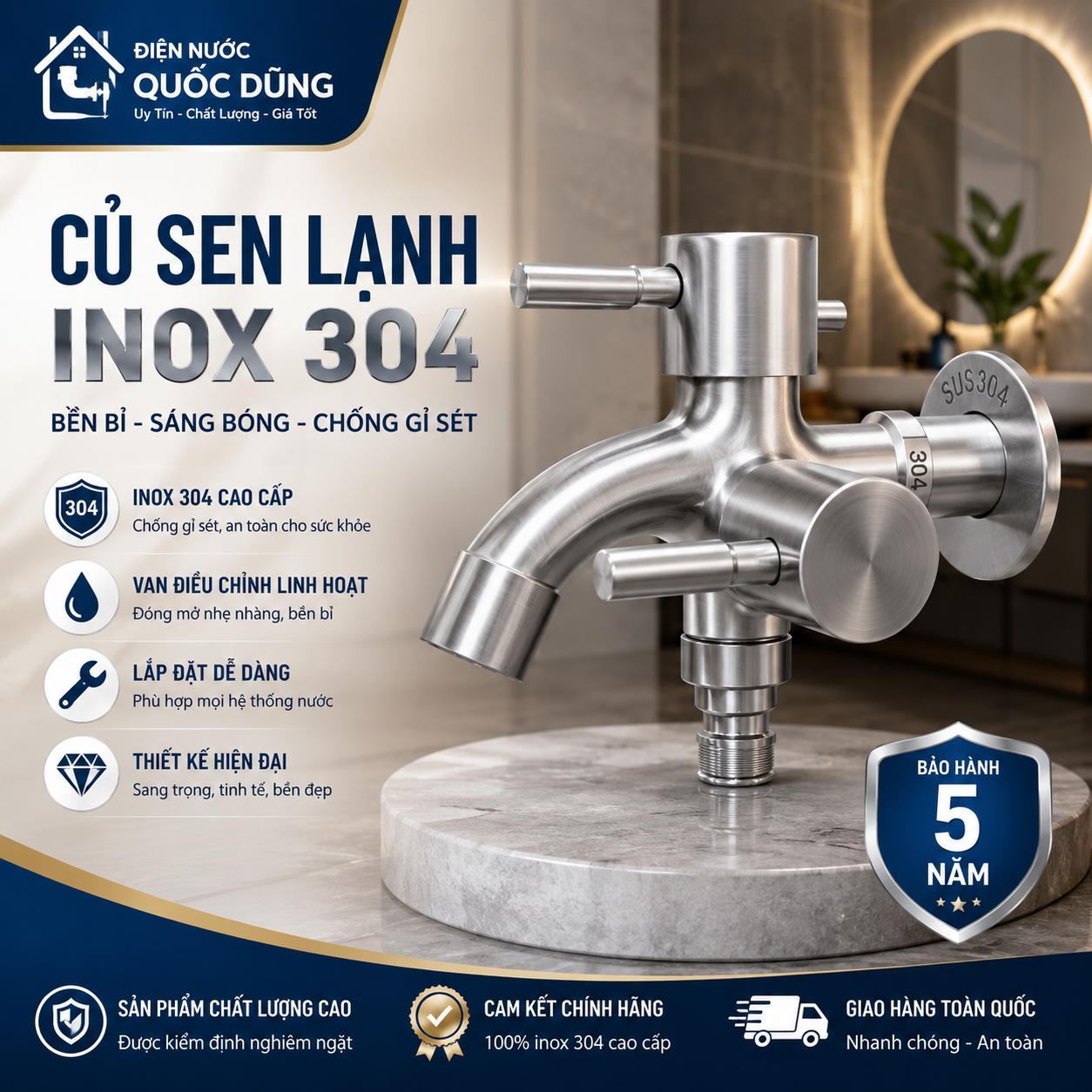 Ảnh sản phẩm vòi sen tắm đơn inox 304 Ảnh sản phẩm vòi sen tắm đơn inox 304