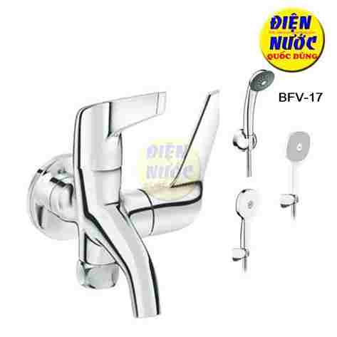 Sen tắm nước lạnh Inax BFV-17-4C tay sen xi mạ 