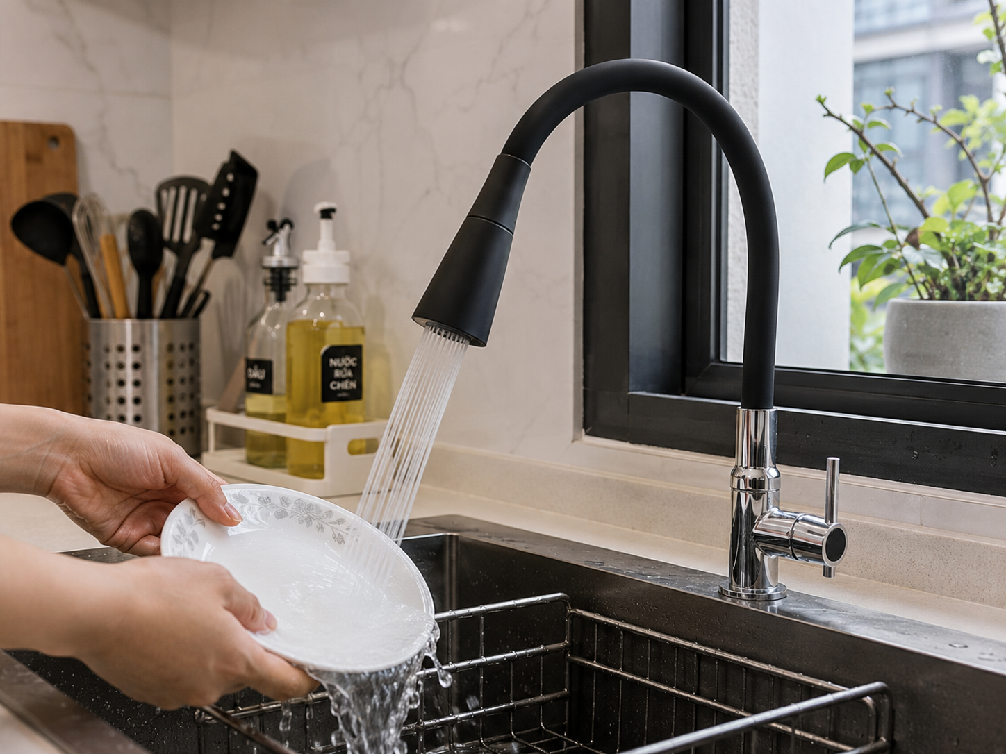 Hình ảnh lắp đặt thực tế tại bếp gia đình Hình ảnh lắp đặt thực tế tại bếp gia đình